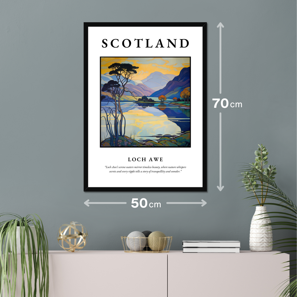 Poster of Loch Awe hanging on a wall