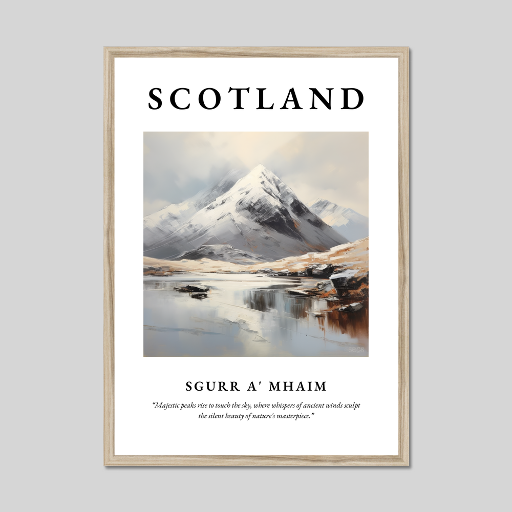 Poster in a natural frame with the word Scotland