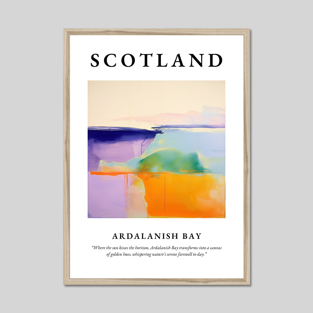 Poster in a natural frame with the word Scotland