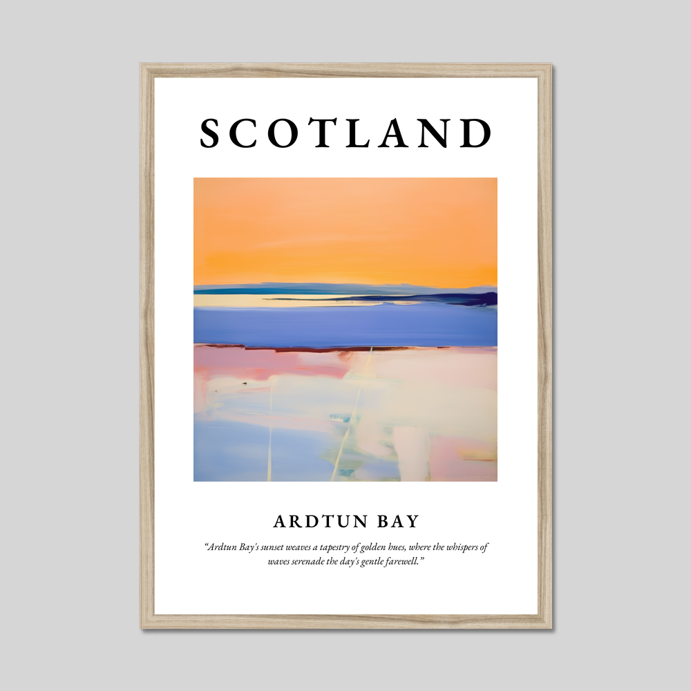 Poster in a natural frame with the word Scotland