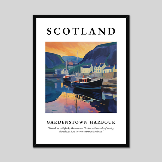 Poster of Gardenstown Harbour, Scotland.