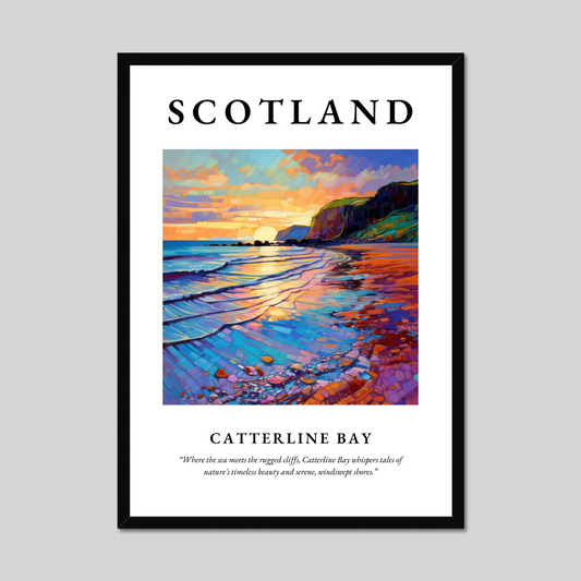 Poster of Catterline Bay, Scotland.