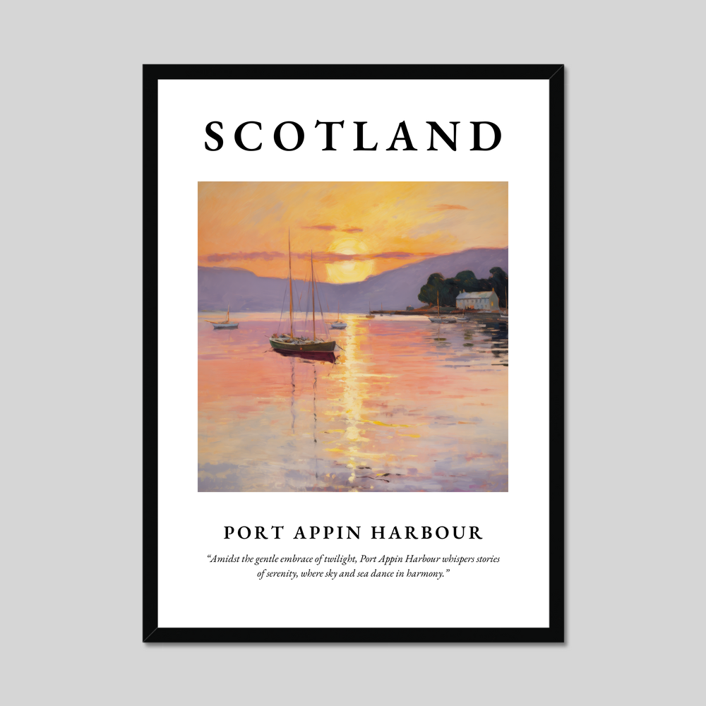 Poster of Port Appin Harbour, Scotland.