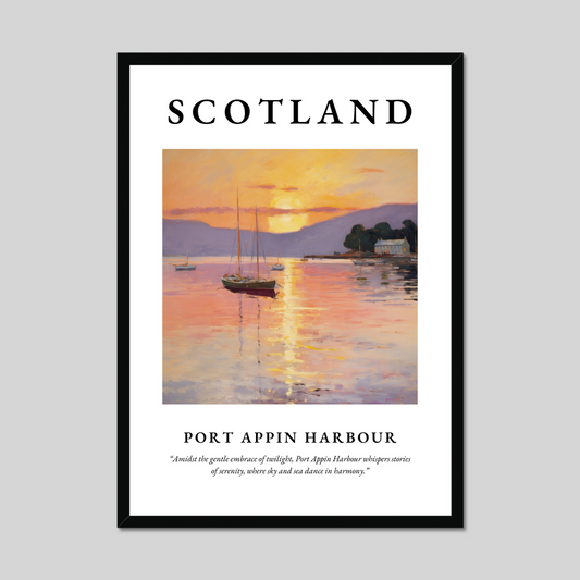 Poster of Port Appin Harbour, Scotland.