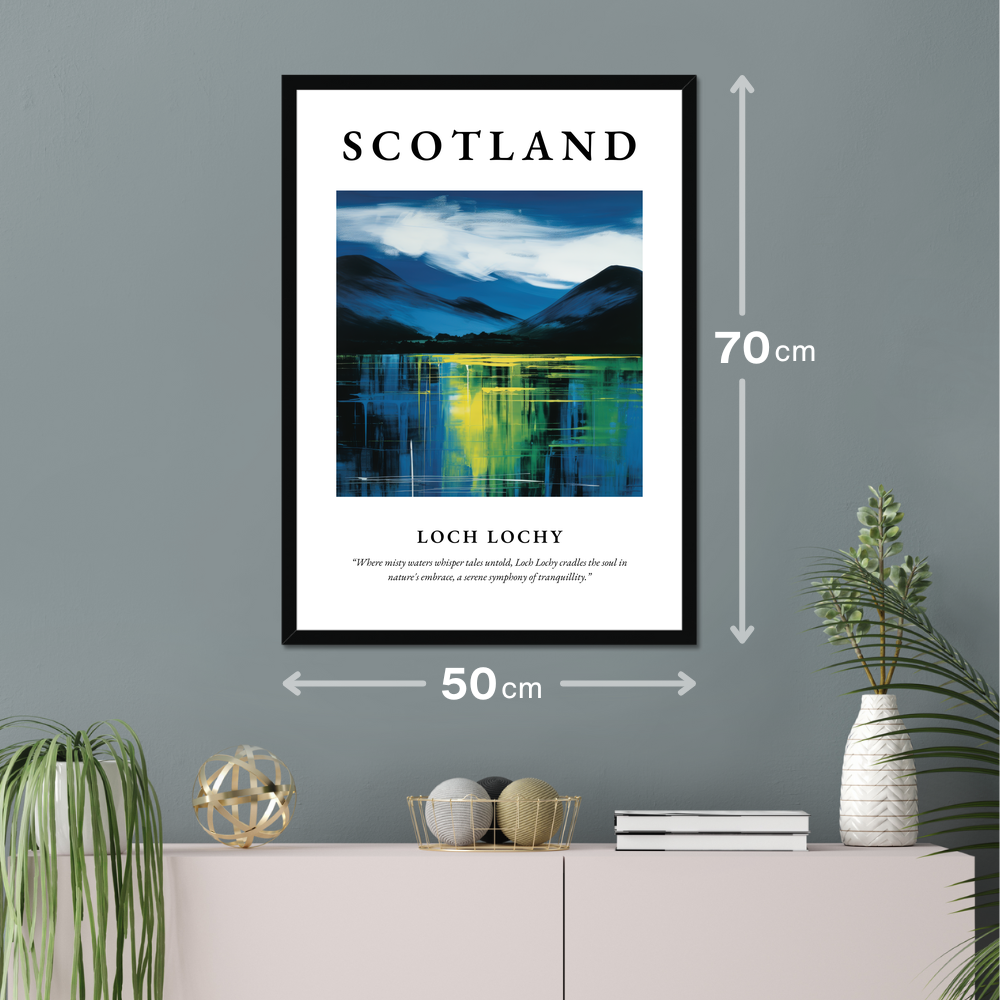 Poster of Loch Lochy hanging on a wall