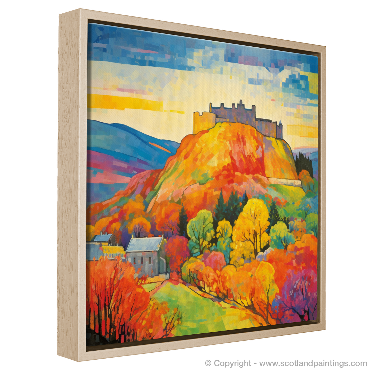 Stirling Castle in Autumnal Radiance: A Colour Field Masterpiece