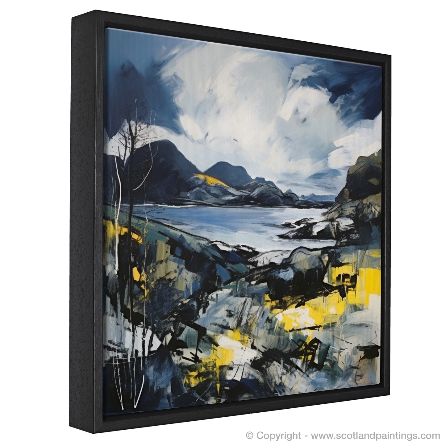 Storm over Shieldaig: An Abstract Expressionist Ode to Scottish Coves