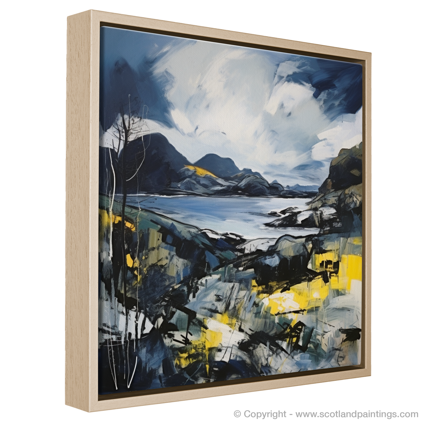 Storm over Shieldaig: An Abstract Expressionist Ode to Scottish Coves