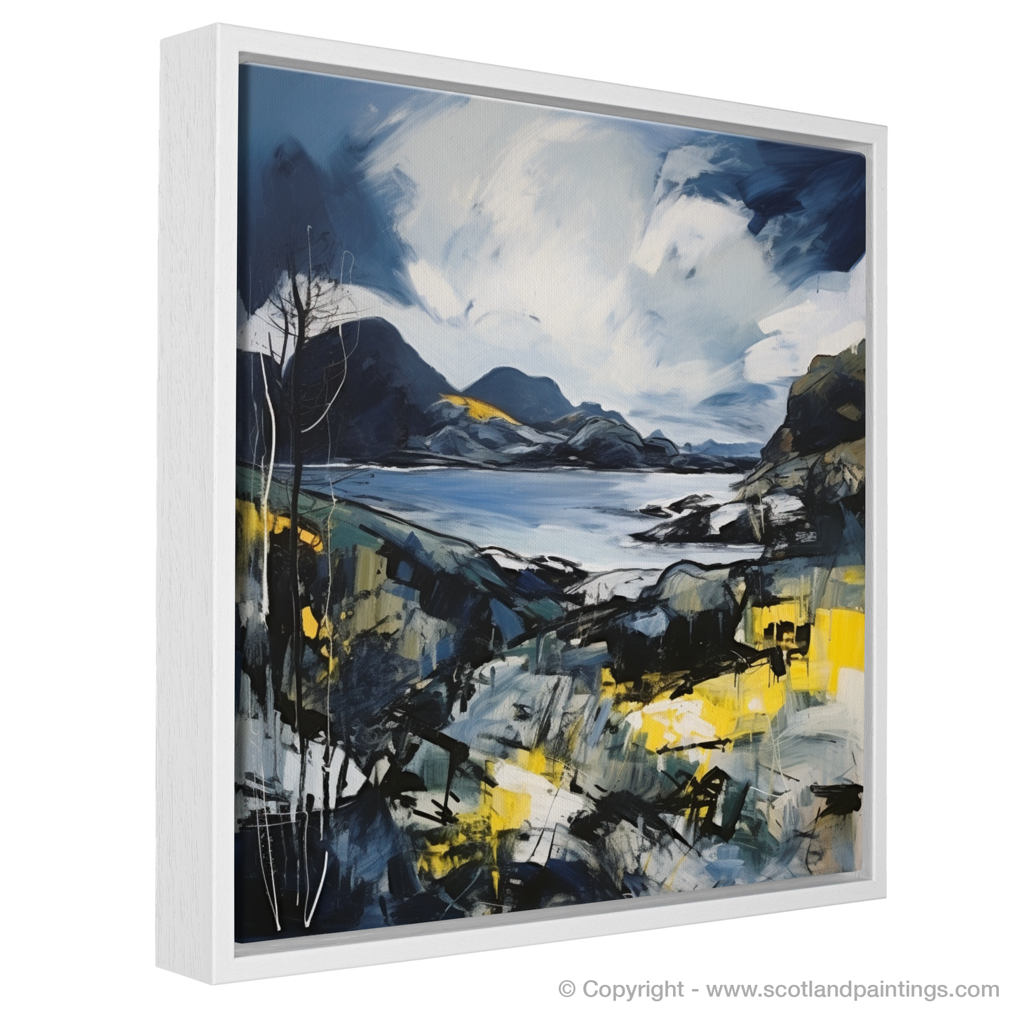 Storm over Shieldaig: An Abstract Expressionist Ode to Scottish Coves