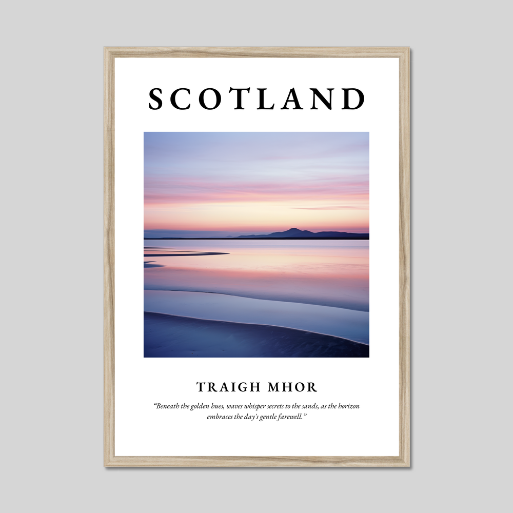 Poster in a natural frame with the word Scotland