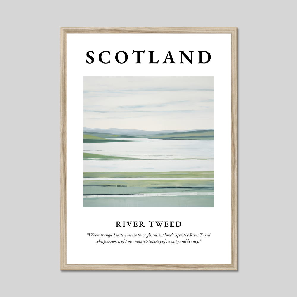 Poster in a natural frame with the word Scotland