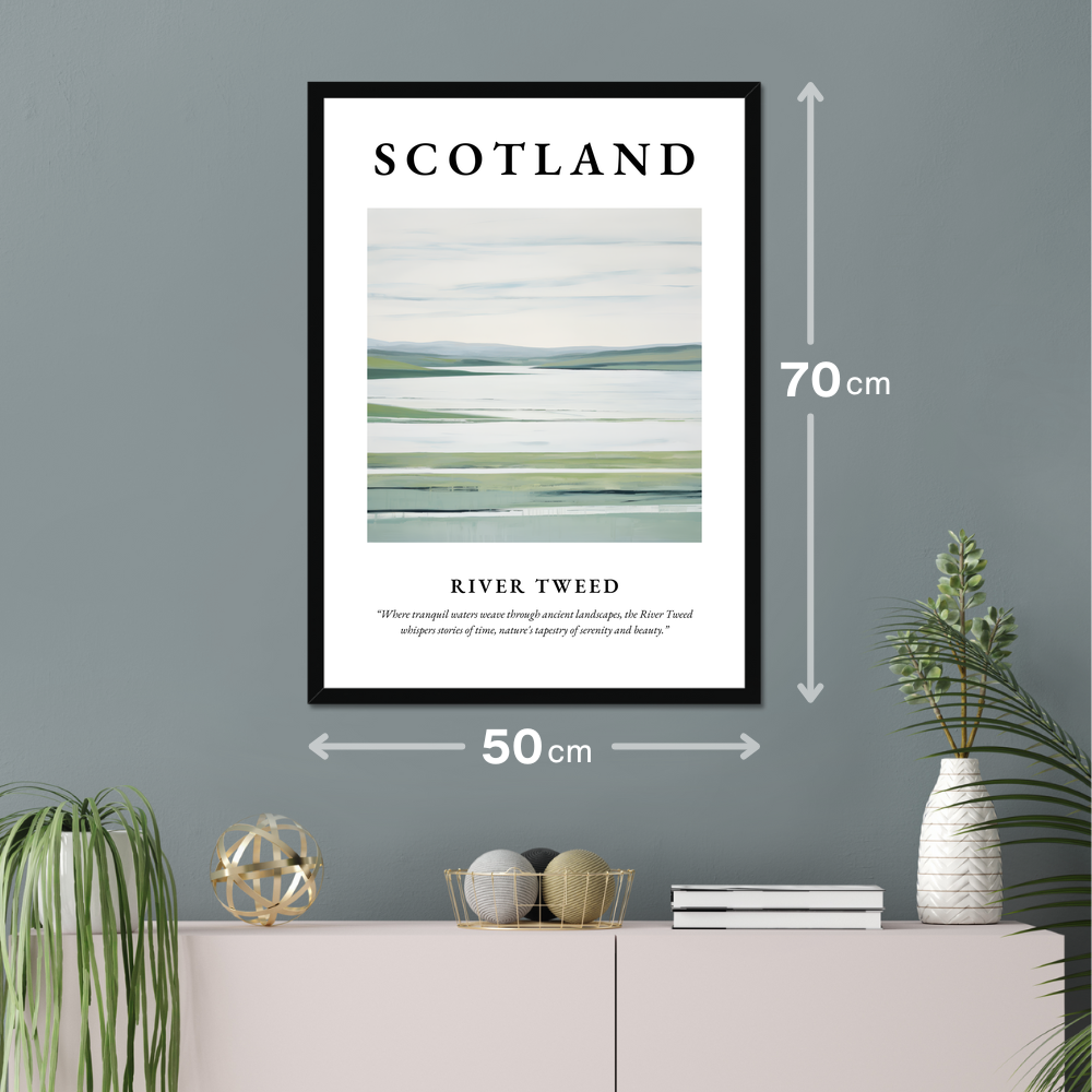 Poster of River Tweed hanging on a wall