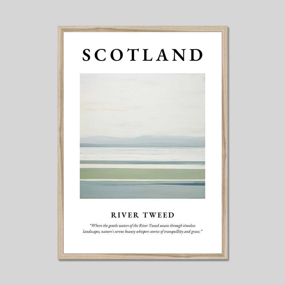 Poster in a natural frame with the word Scotland