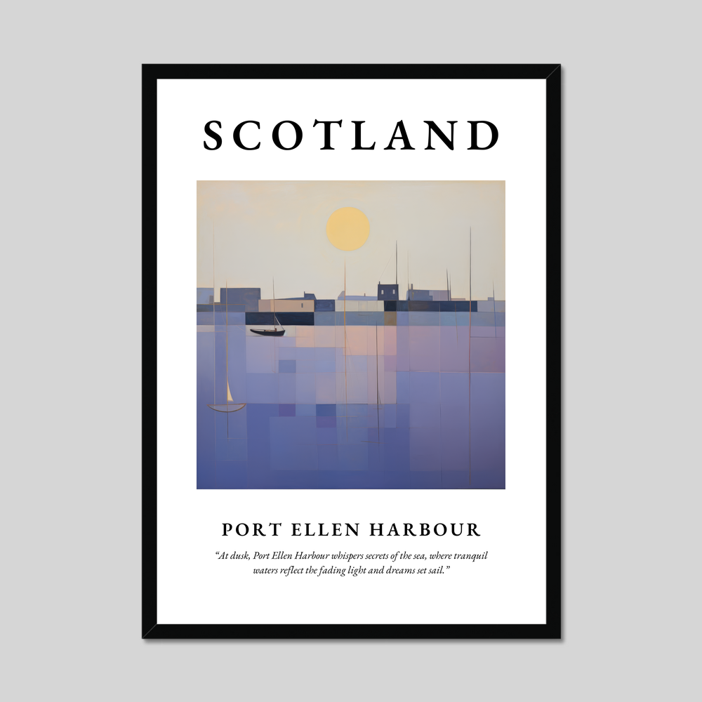 Poster of Port Ellen Harbour, Scotland.