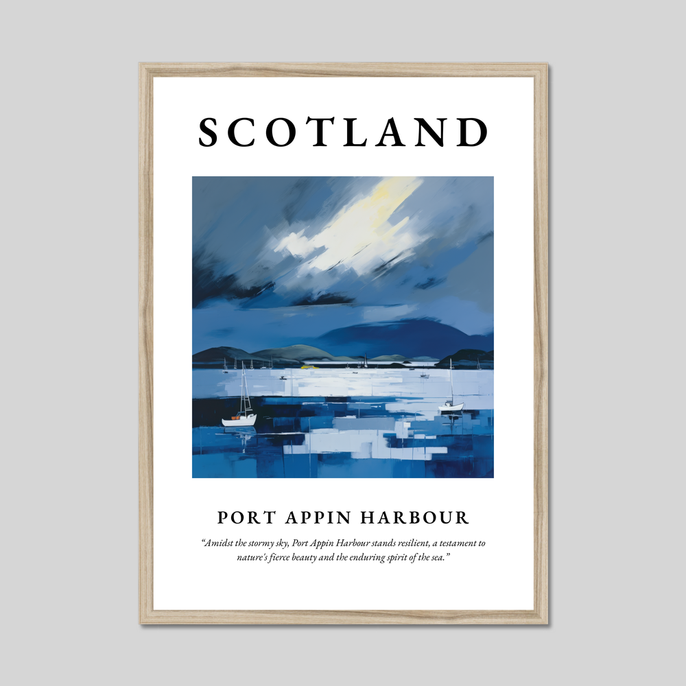 Poster in a natural frame with the word Scotland