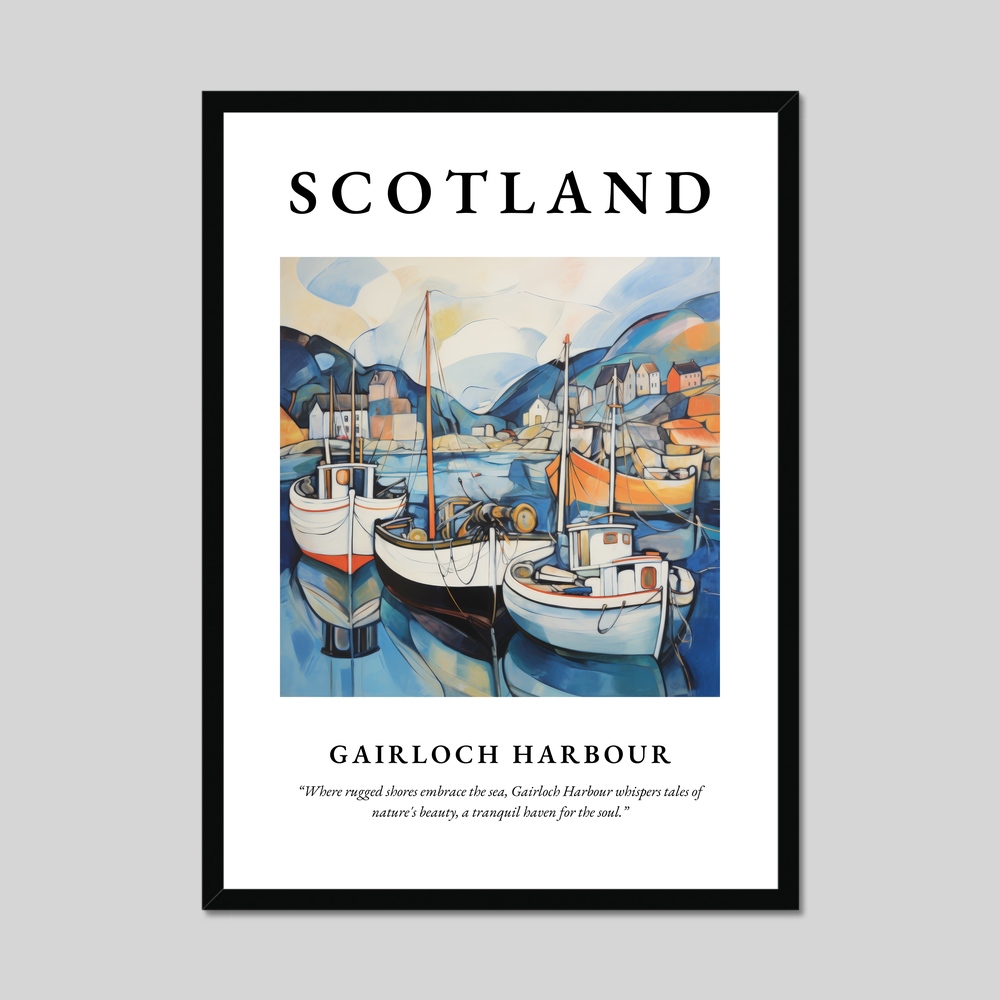 Poster of Gairloch Harbour, Scotland.