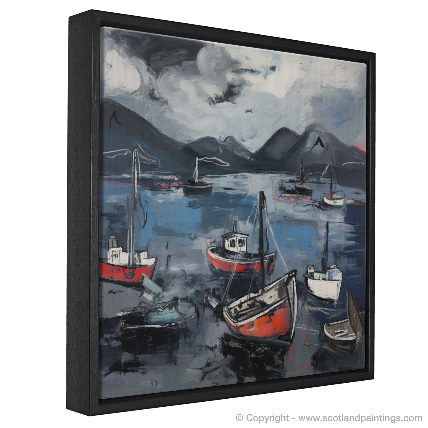 Storm's Embrace: An Abstract Vision of Balmaha Harbour