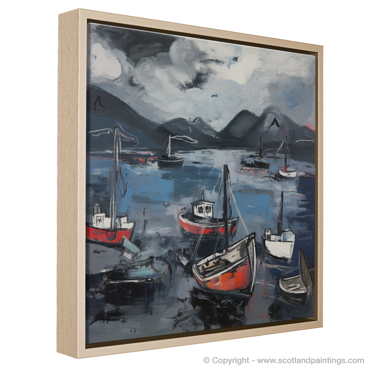 Storm's Embrace: An Abstract Vision of Balmaha Harbour