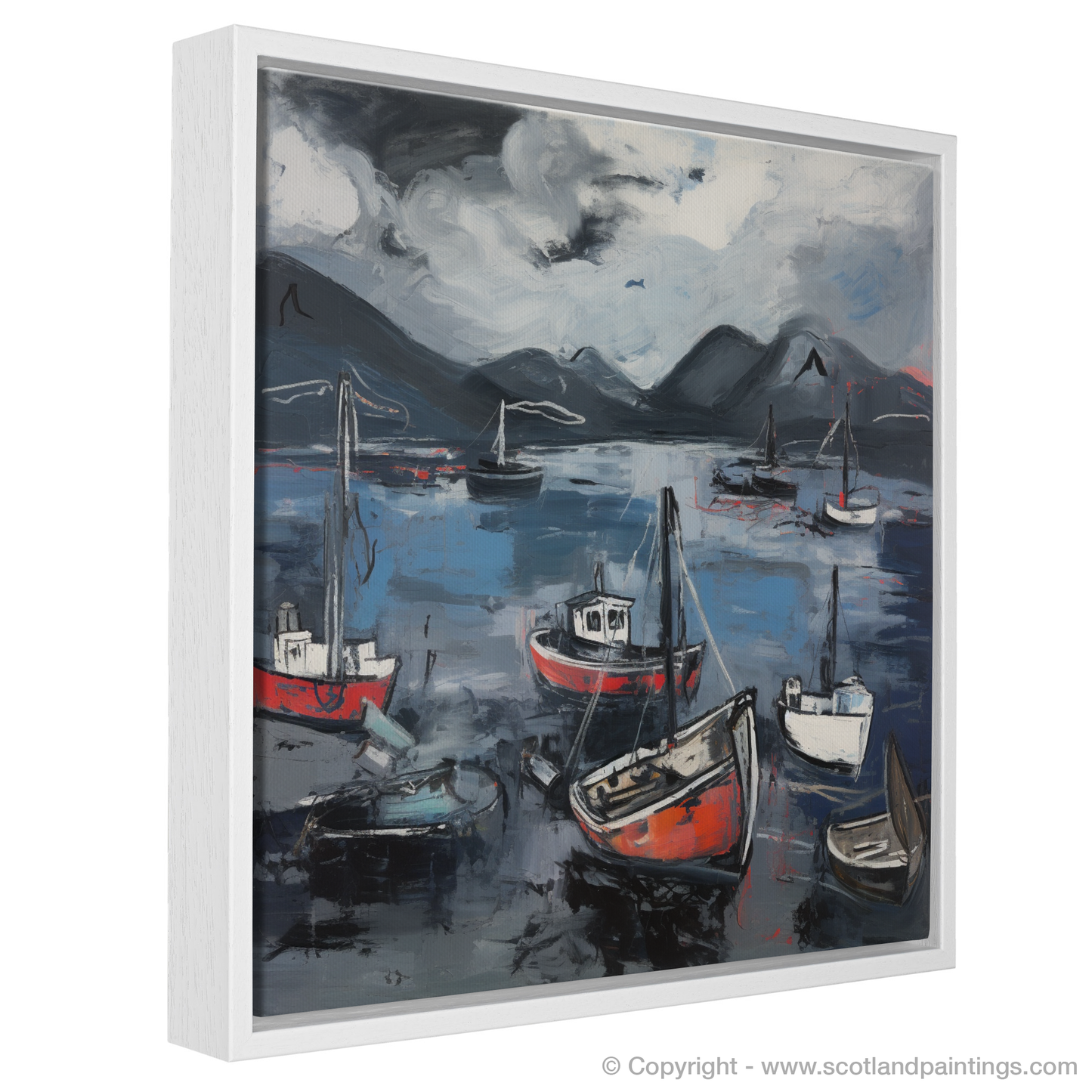 Storm's Embrace: An Abstract Vision of Balmaha Harbour