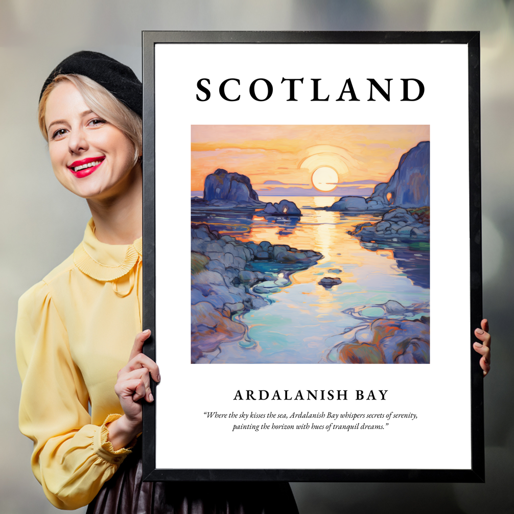 Person holding a poster of Ardalanish Bay