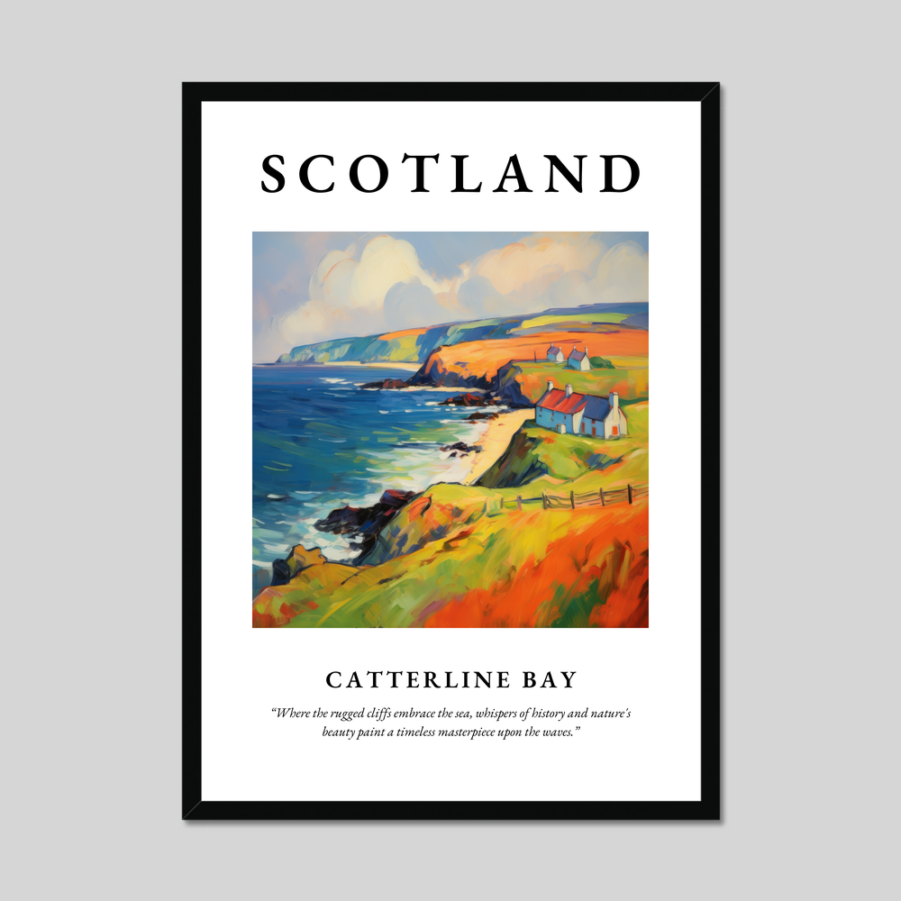 Poster of Catterline Bay, Scotland.