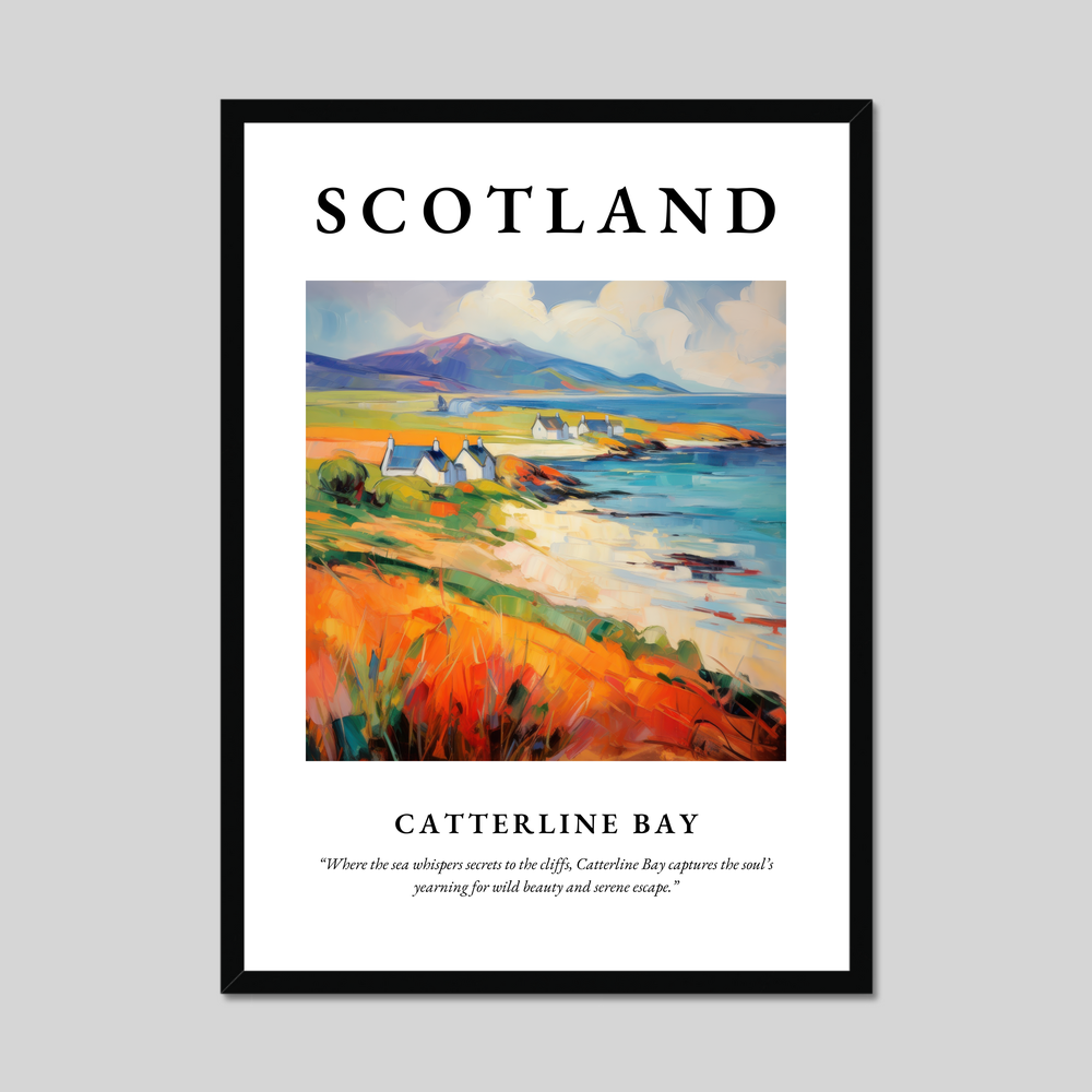 Poster of Catterline Bay, Scotland.