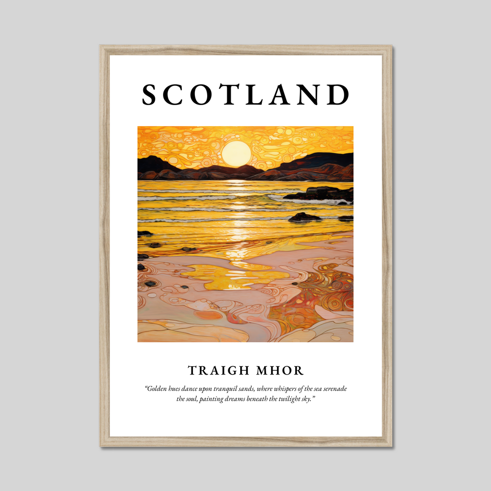 Poster in a natural frame with the word Scotland