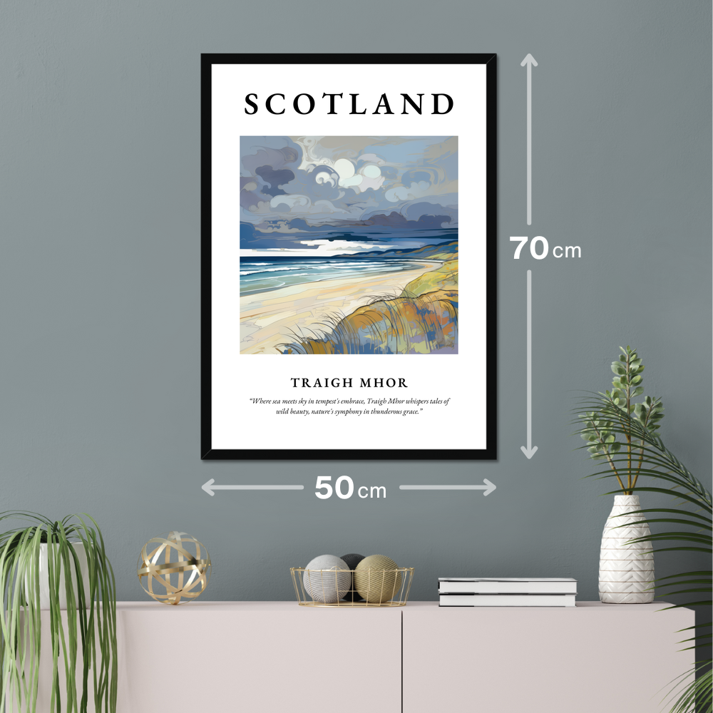 Poster of Traigh Mhor hanging on a wall