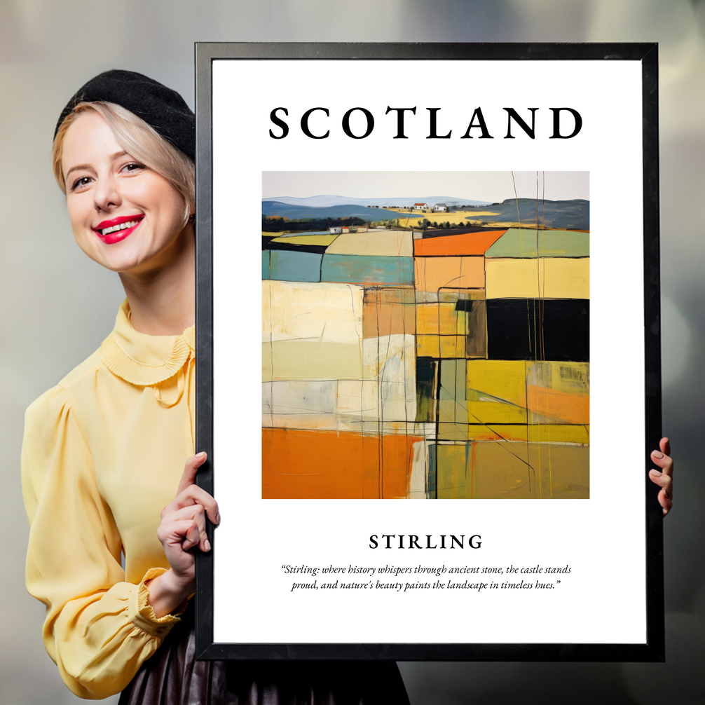 Person holding a poster of Stirling