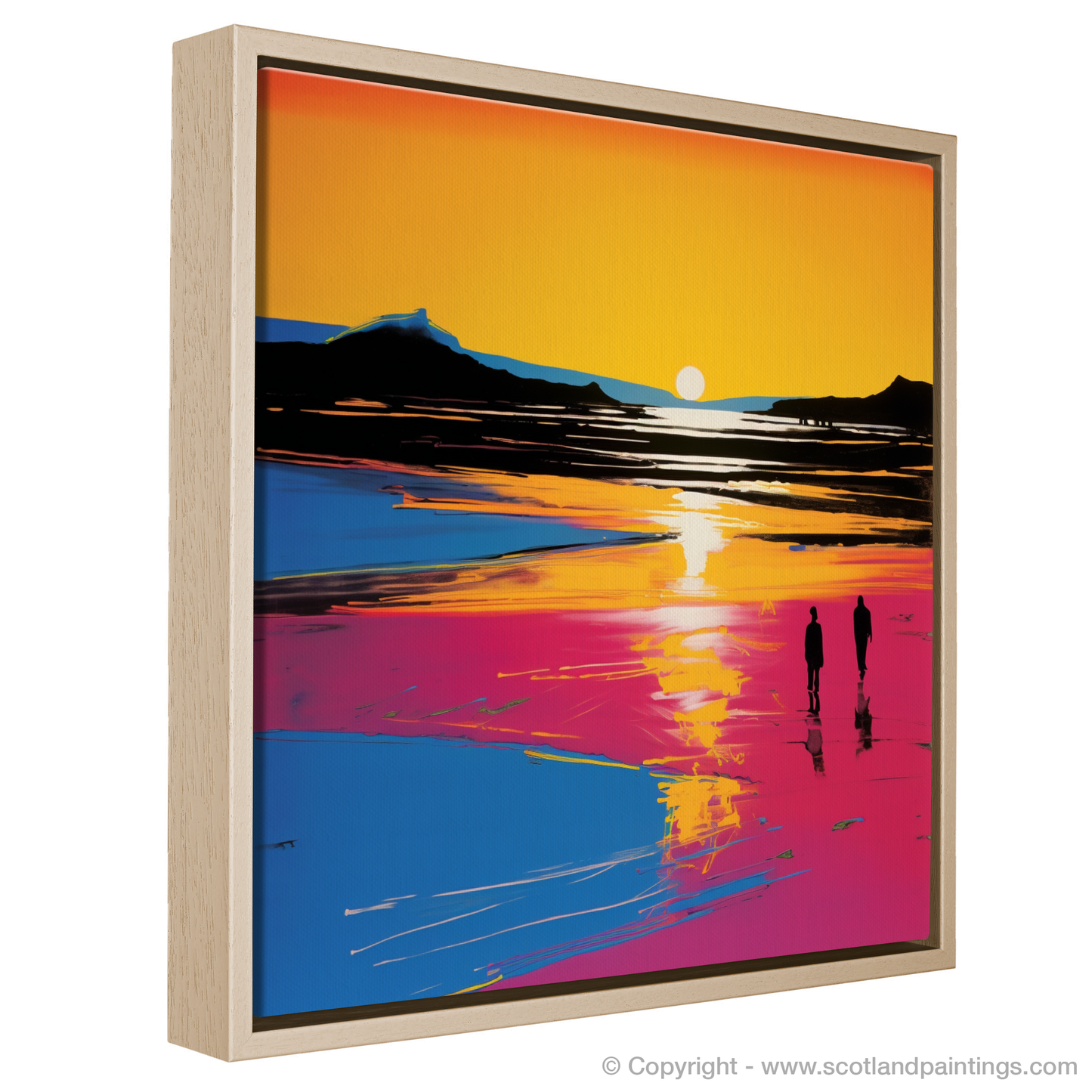 West Sands Dusk Explosion: A Pop Art Ode to Scottish Shores