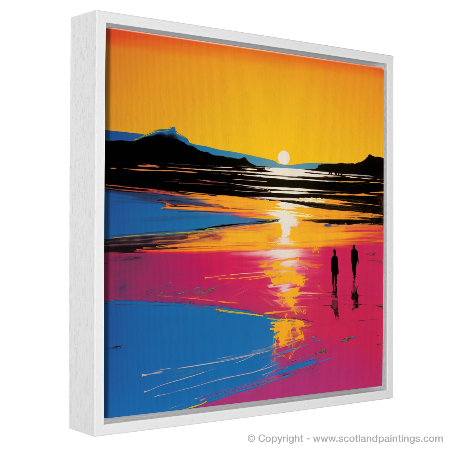 West Sands Dusk Explosion: A Pop Art Ode to Scottish Shores