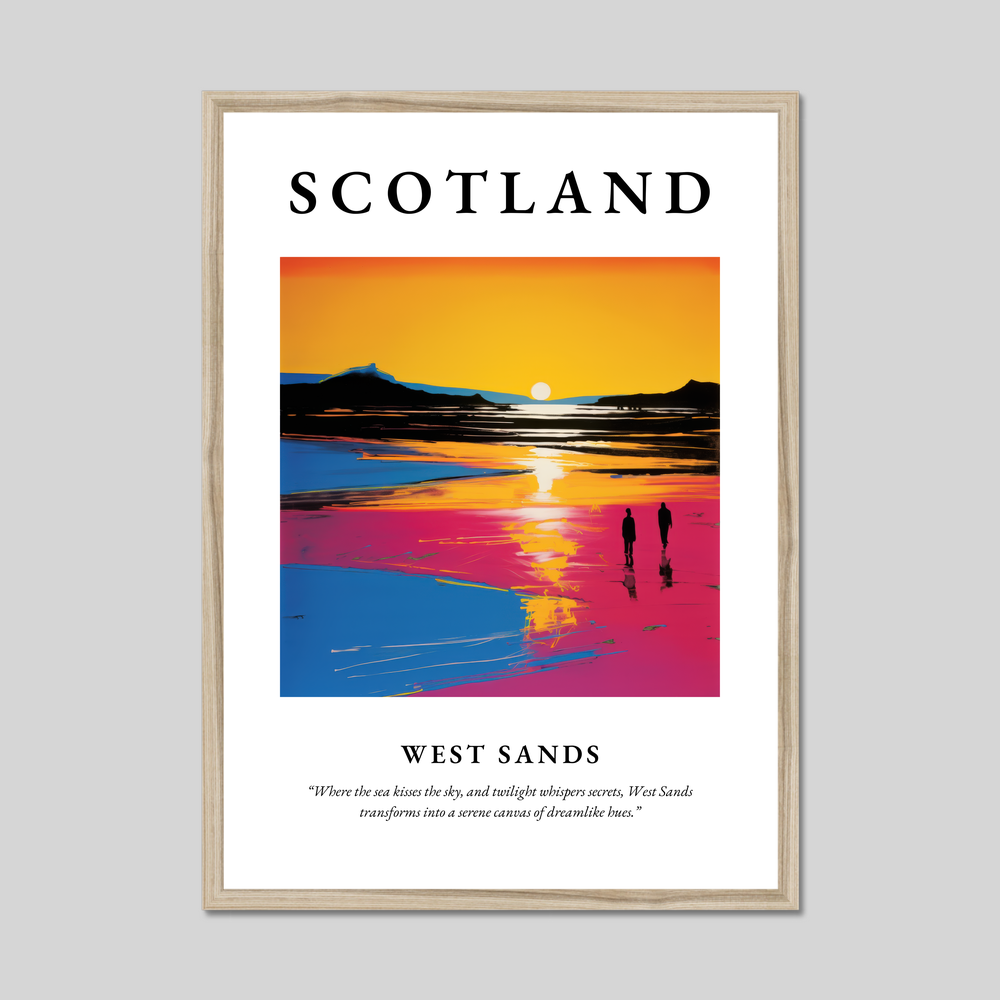 Poster in a natural frame with the word Scotland