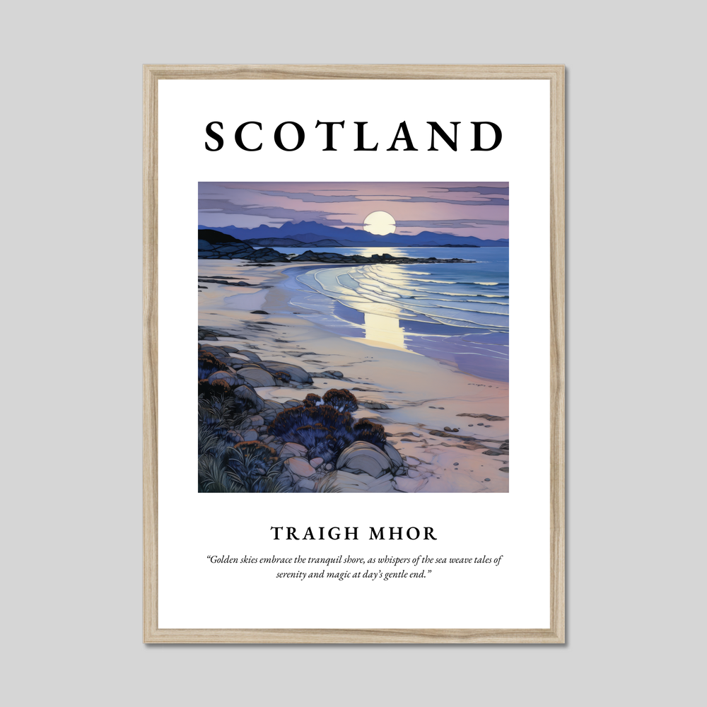 Poster in a natural frame with the word Scotland