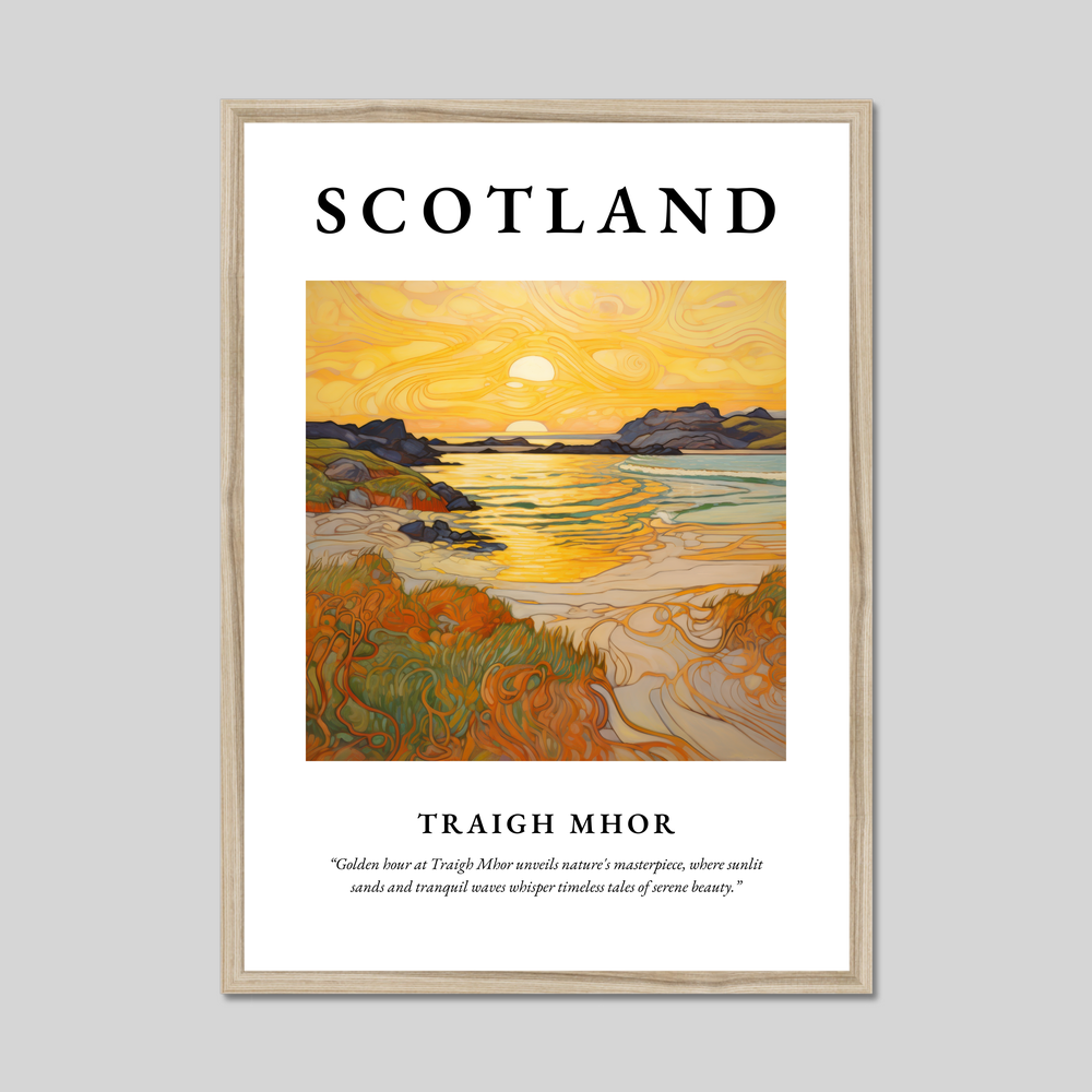 Poster in a natural frame with the word Scotland