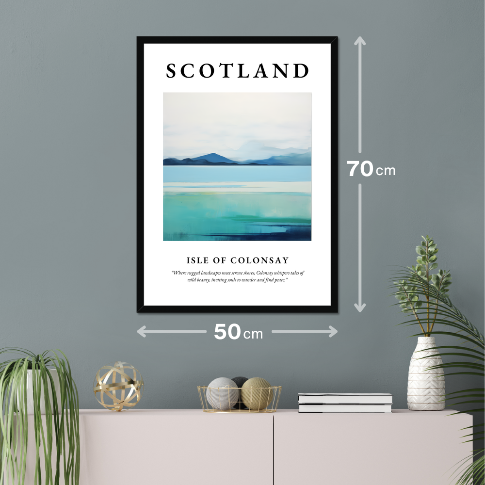 Poster of Isle of Colonsay hanging on a wall