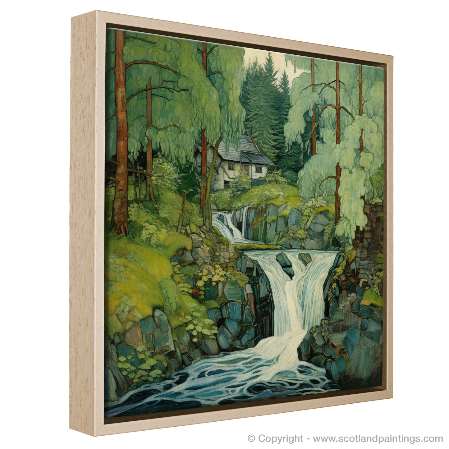 Enchanted Waters of Bonaloch Falls: An Art Nouveau Tribute