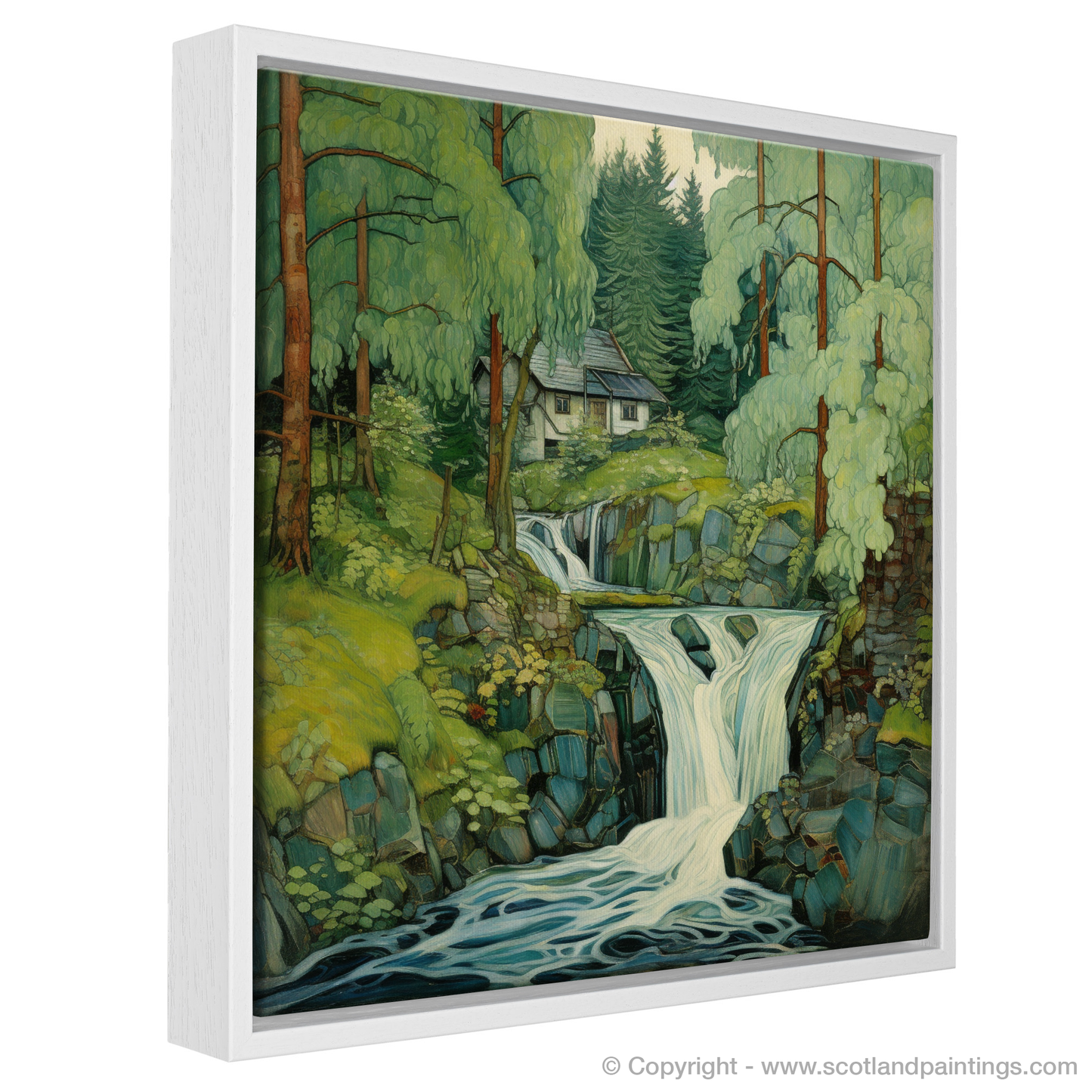 Enchanted Waters of Bonaloch Falls: An Art Nouveau Tribute