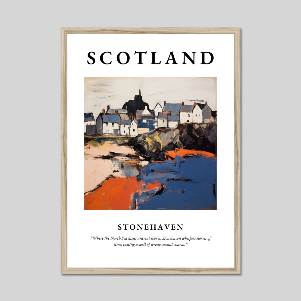 Poster in a natural frame with the word Scotland