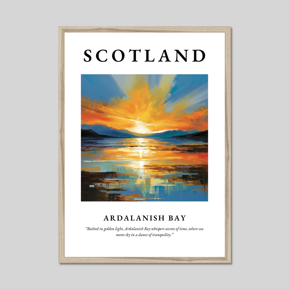 Poster in a natural frame with the word Scotland