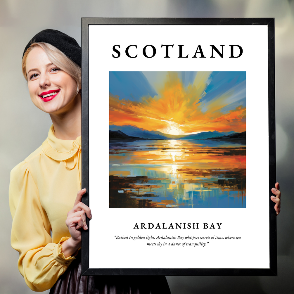 Person holding a poster of Ardalanish Bay