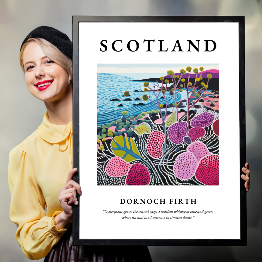 Person holding a poster of Dornoch Firth