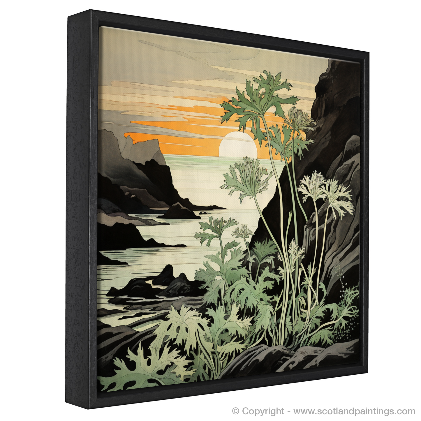 Enchantment of the Scottish Coast: A Lovage Tribute in Art Nouveau Style