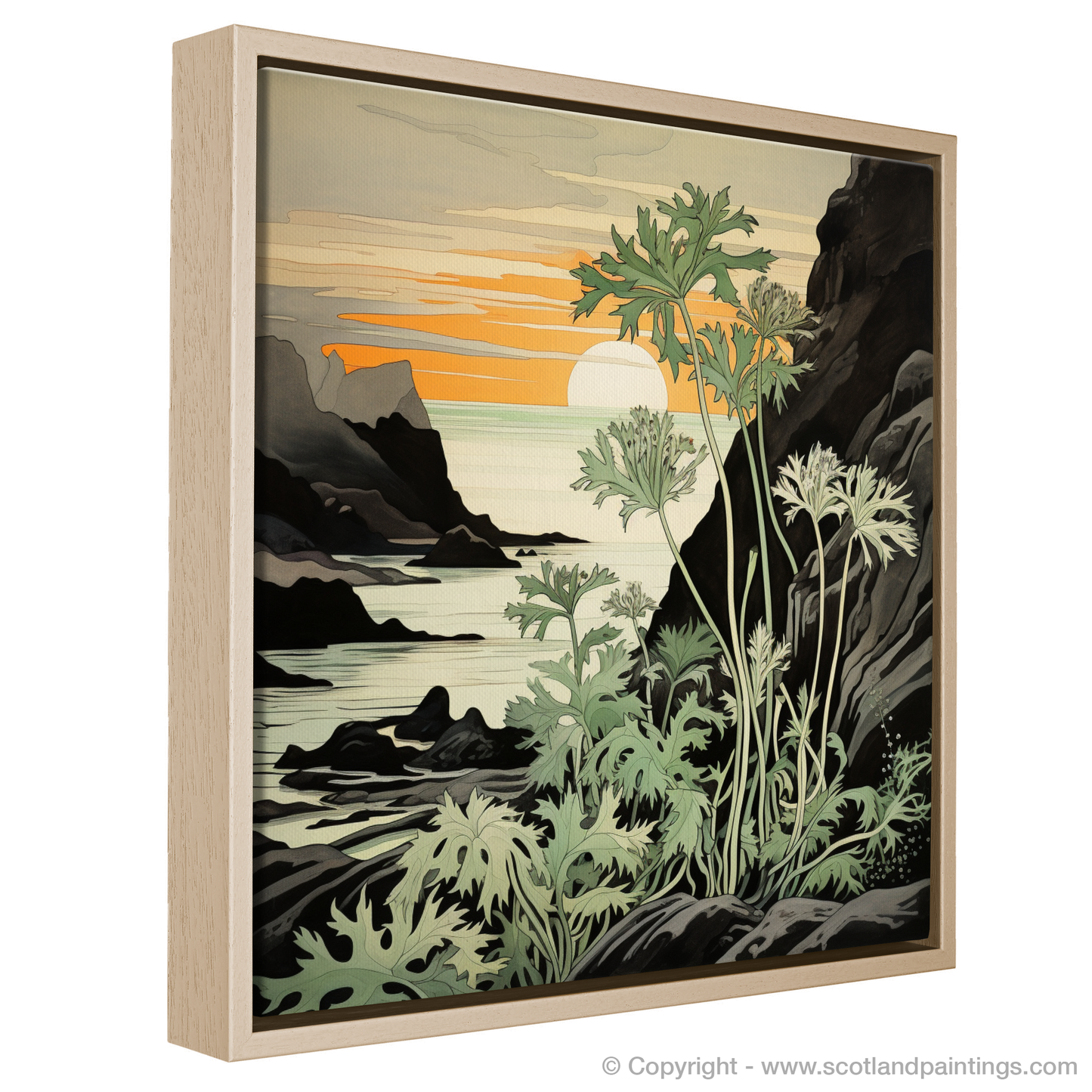 Enchantment of the Scottish Coast: A Lovage Tribute in Art Nouveau Style