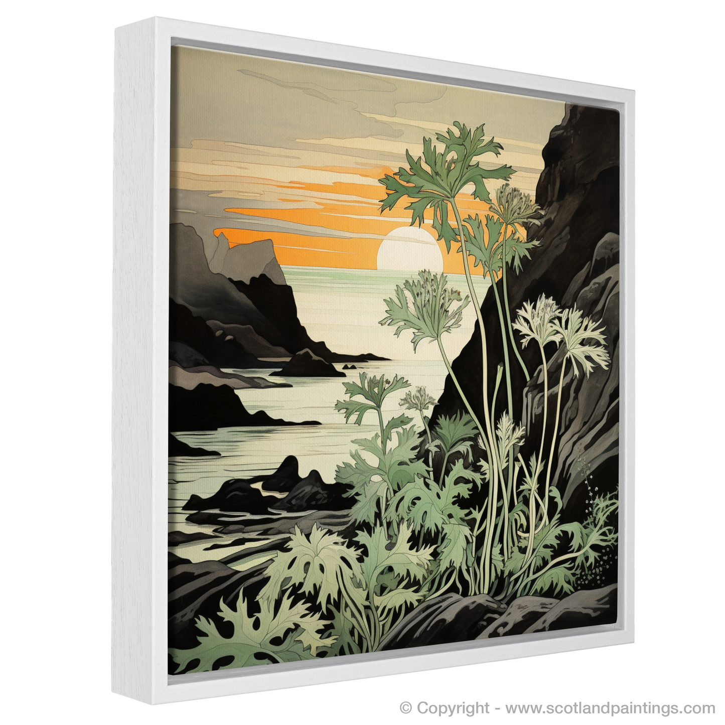 Enchantment of the Scottish Coast: A Lovage Tribute in Art Nouveau Style