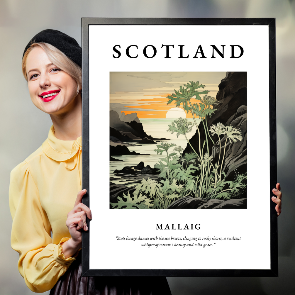 Person holding a poster of Mallaig