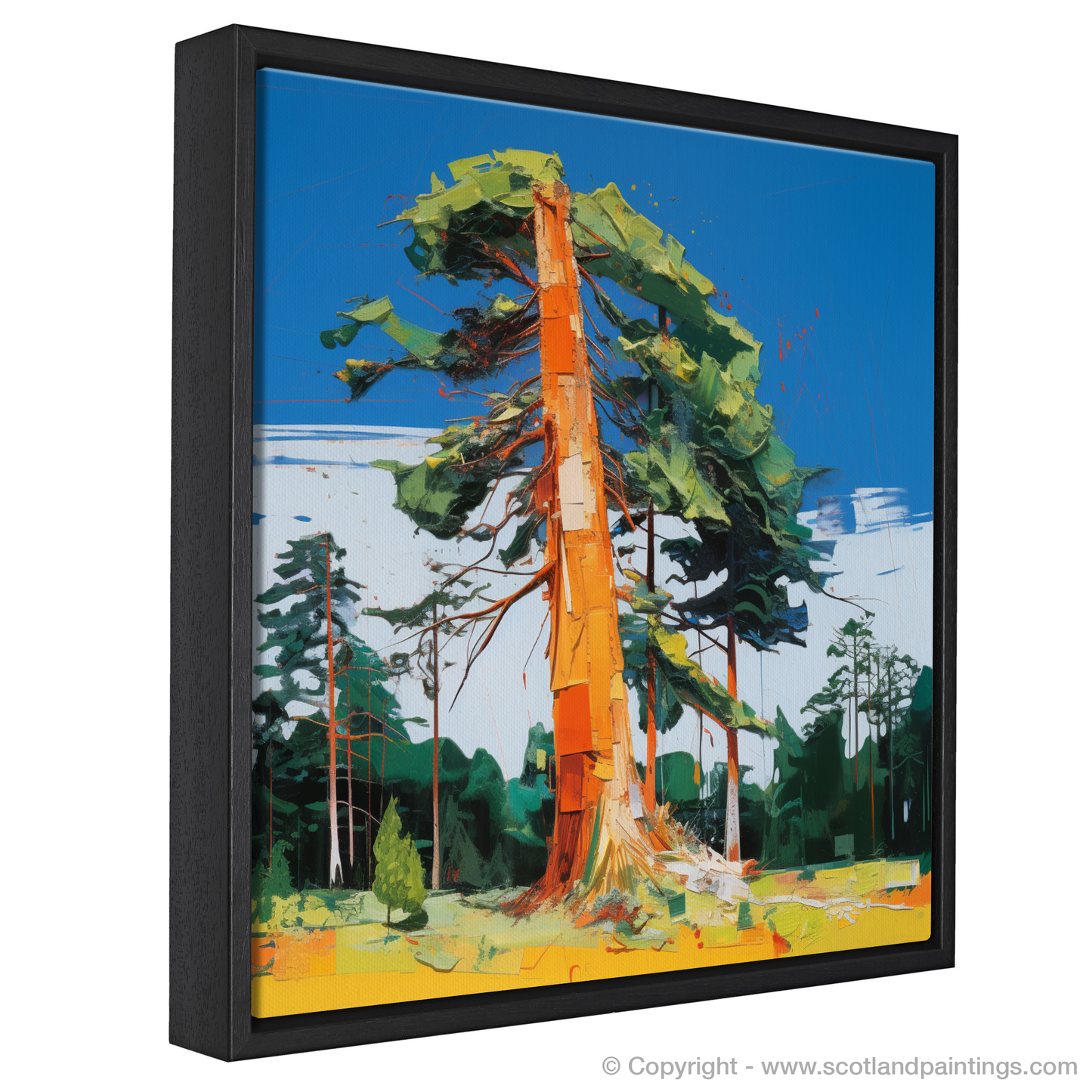 Vibrant Pines of Rothiemurchus: A Pop Art Tribute