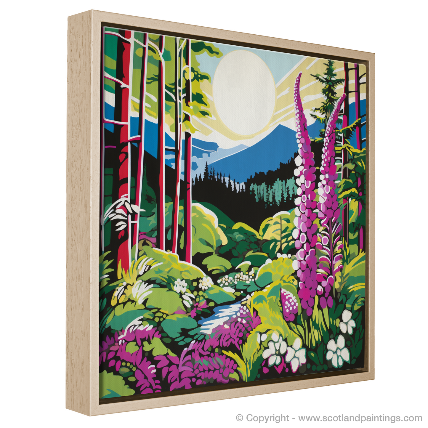 Scottish Highlands in Bloom: A Pop Art Tribute to Foxglove Splendour