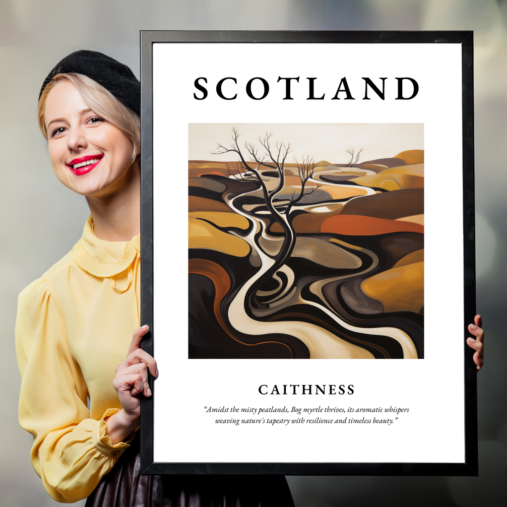 Person holding a poster of Caithness