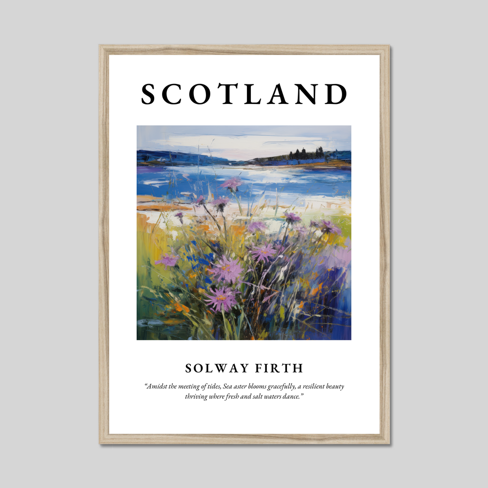 Poster in a natural frame with the word Scotland