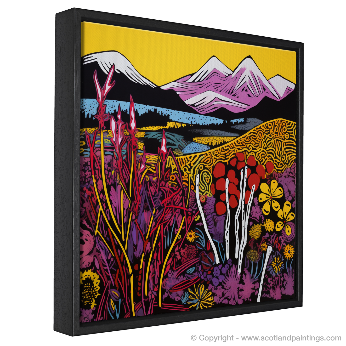 Vibrant Moorlands: A Pop Art Tribute to Isle of Skye Flora